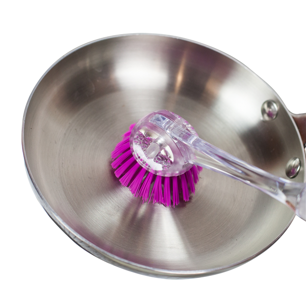 Casabella Clear Handle Dish Brush Scrubber