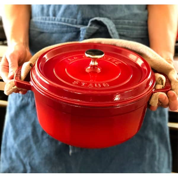 Staub Cookware - Staub Cast Iron Cookware - Staub Stewpot 5qt Pimento Red