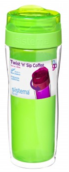 Sistema Twist 'N' Sip Collection Drink Bottle, 15.5 Ounce, Assorted Colors