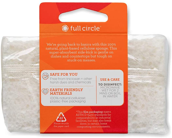 Full Circle Squeeze Sponge Cloths, Cellulose - 3 cloths