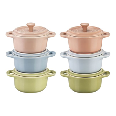 Staub Ceramic 6-pc Mini Cocotte Set - Macaron