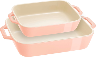 Staub Rectangle Baking Dish Set - Light Pink