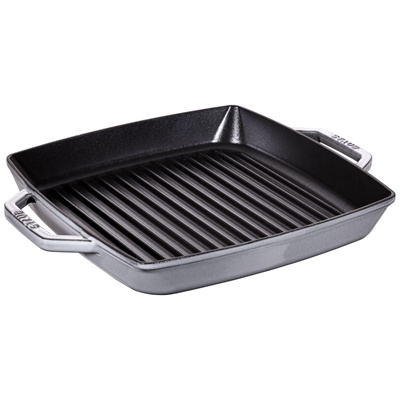 Staub Cast Iron 11-inch Dual Handle Grill Pan - Graphite