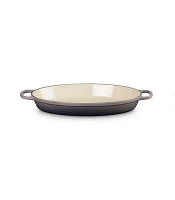 Le Creuset Signature Cast Iron 3-QT Oval Baker / Roaster - Oyster