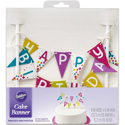 Wilton Happy Birthday Banner Cake Topper