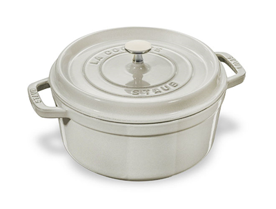 Staub 4qt Round Dutch Oven - White Truffle