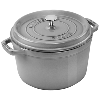 Staub Round Tall 5qt Cocotte - Graphite