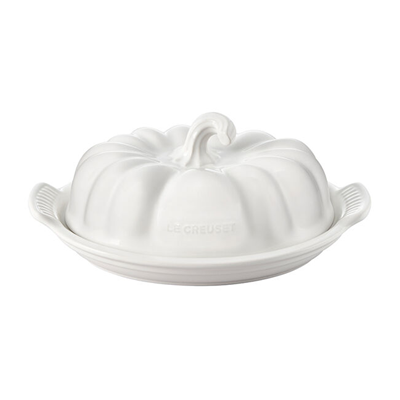 Le Creuset Pumpkin Butter Dish - White