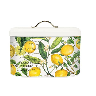 Lemon Basil Kitchen Bread Bin with Lid 