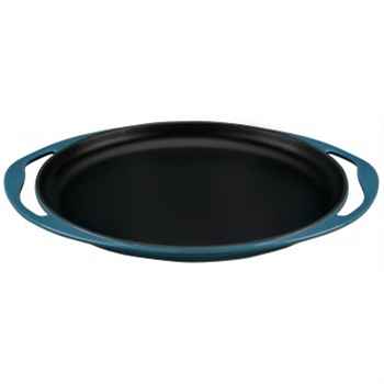 Le Creuset Classic 12.25" Oval Skinny Griddle - Marine Blue