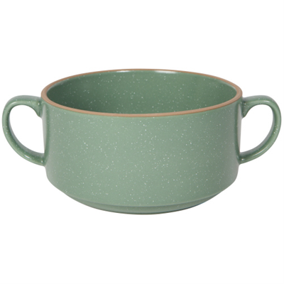 Double Handle Soup Bowl - Elm Green