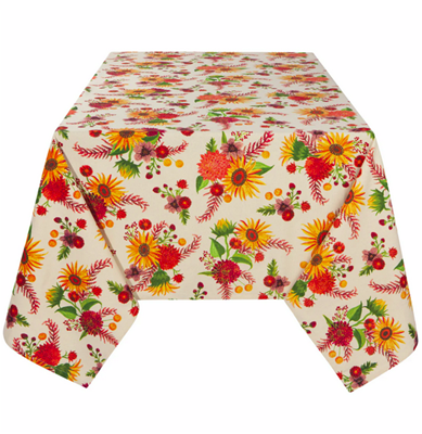 Sunflower Splendor Printed Tablecloth - 60 X 120 Inches