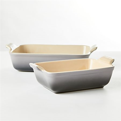 Le Creuset Heritage Rectangular Stoneware Baker Set - Oyster 