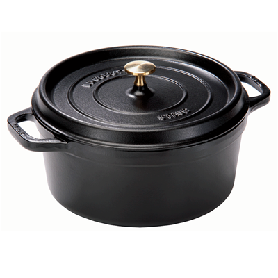 Staub 4QT Round Dutch Oven - Matte Black