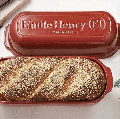 Emile Henry Italian Bread Baker - Burgundy