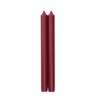 Caspari Straight Taper 10" Candles - Cranberry