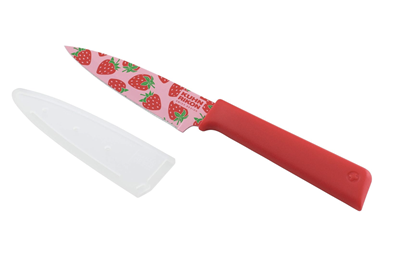 Kuhn Rikon Colori+ Funky Fruits Paring Knife - Strawberry 