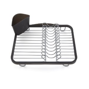 Umbra Sinkin Dish Rack with Moveable Utensil Holder - Black 