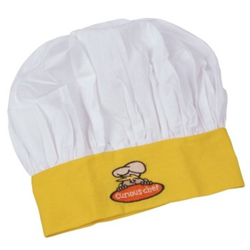 Curious Chef® Child Chef Hat - White & Yellow