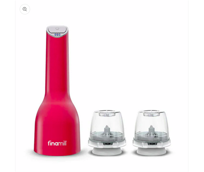 FinaMill Rechargeable Grinder with 2 FinaPod Pro Plus Pods - Sangria Red