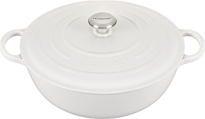 Le Creuset 7.5 Quart Signature Soup Pot - White