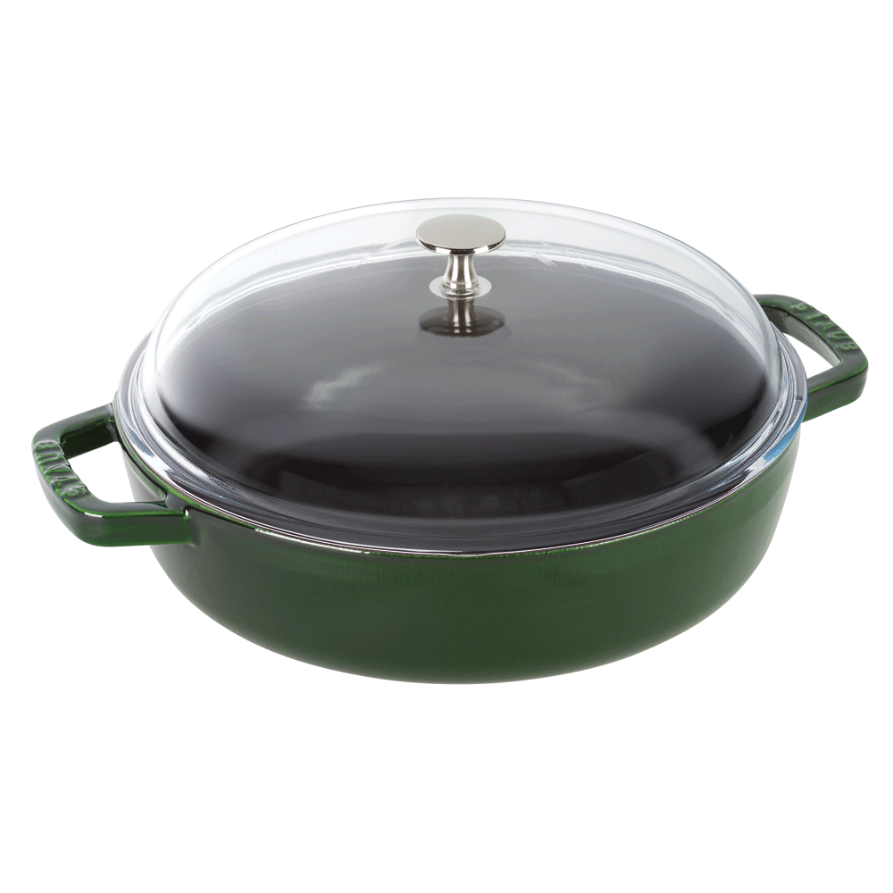 Staub Cast Iron Fry Pan, 12-in, Basil