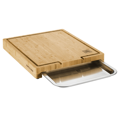 Zwilling Bamboo Cutting Board With Tray - 15.5-inch x 12-inch x 2-inch 